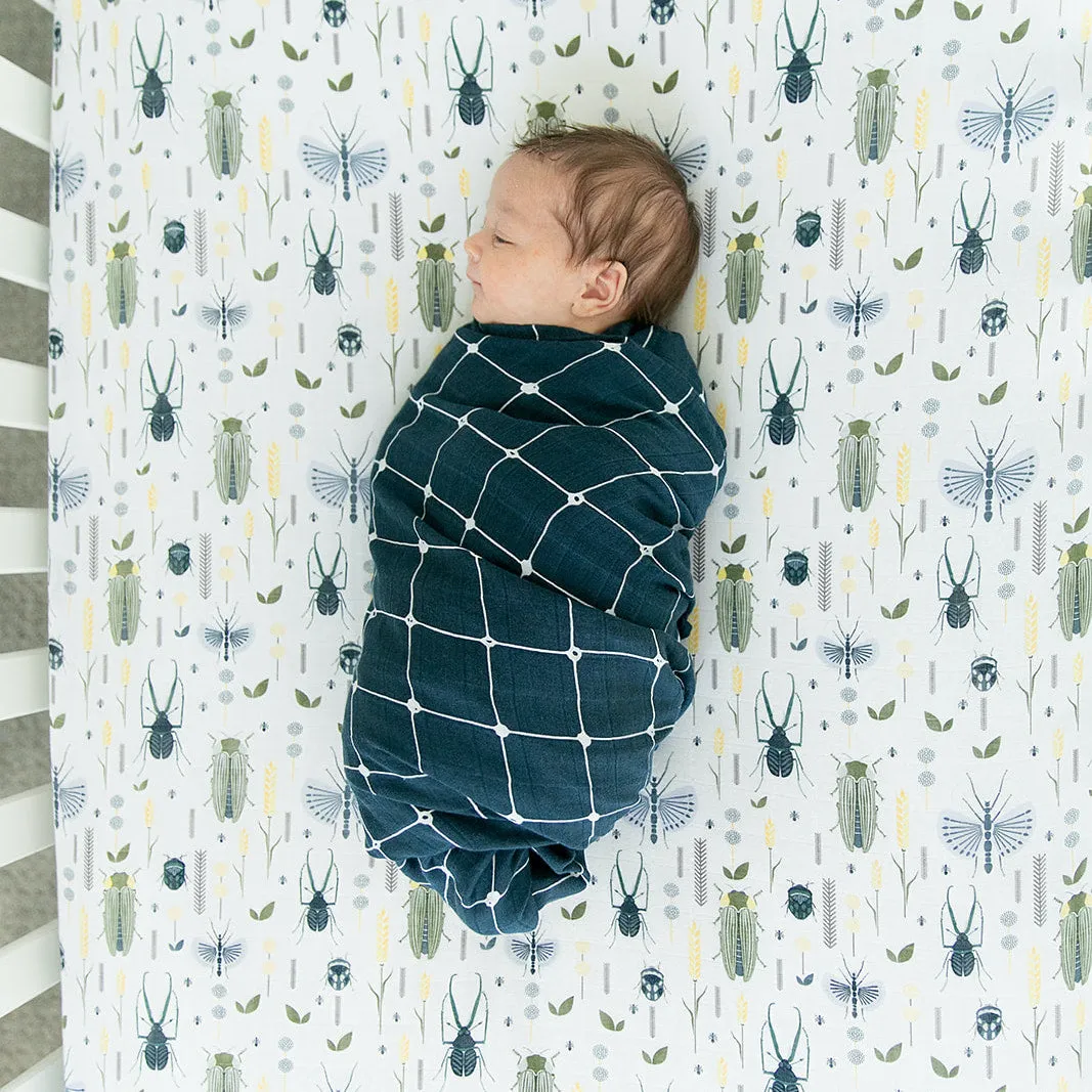 Floral Burst Cotton Crib Sheet