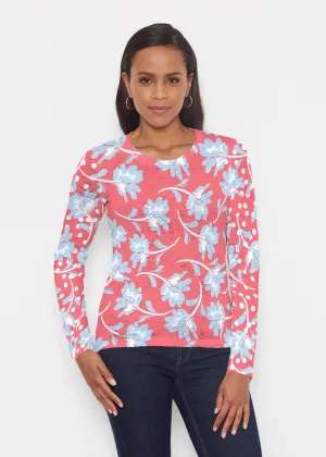 Floral Dot Fourth (8006) ~ Signature Long Sleeve Crew Shirt
