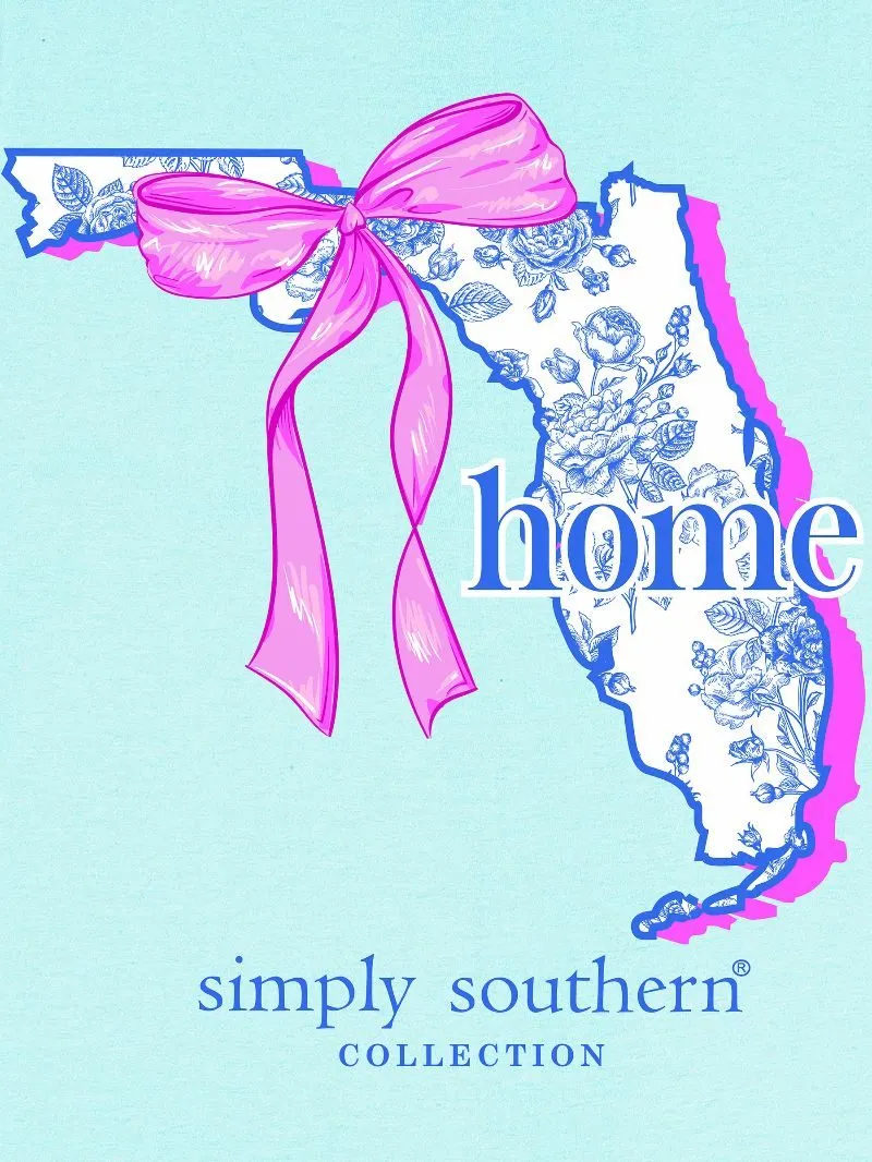 Florida Home Bow Floral State Tee by Simply Southern