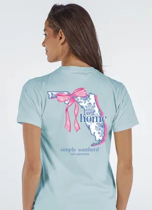 Florida Home Bow Floral State Tee by Simply Southern