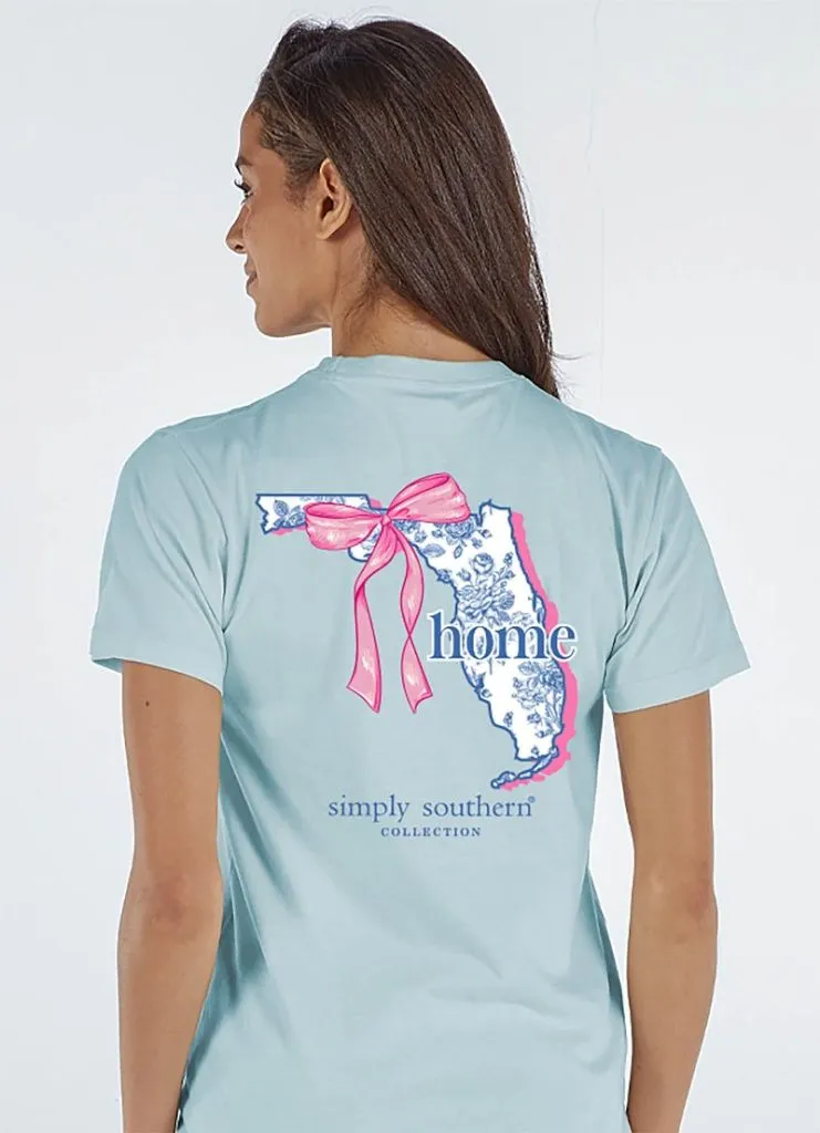 Florida Home Bow Floral State Tee by Simply Southern