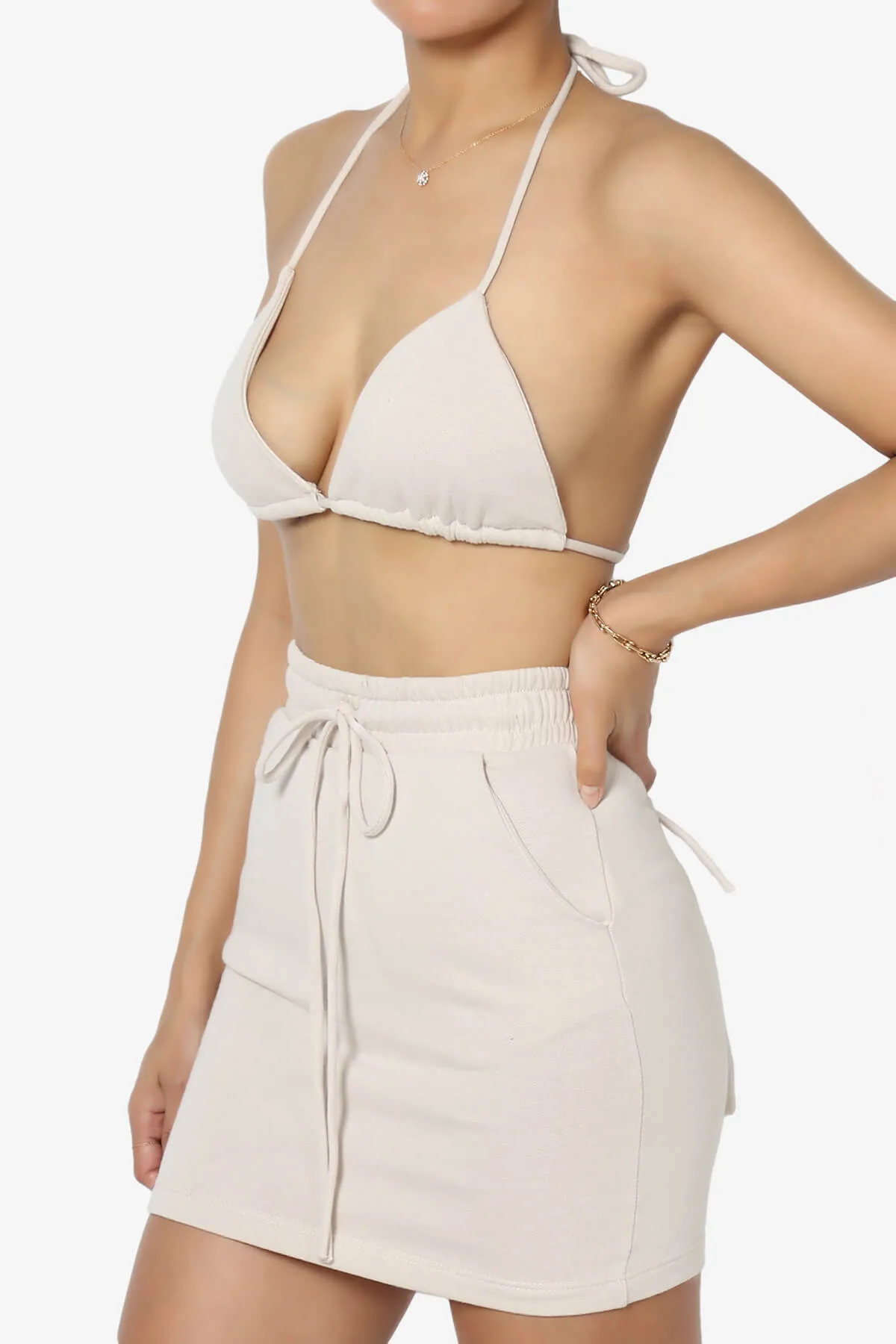 Fury Triangle Bra Top & Mini Skirt SET