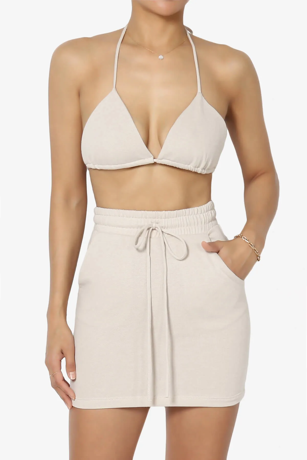 Fury Triangle Bra Top & Mini Skirt SET