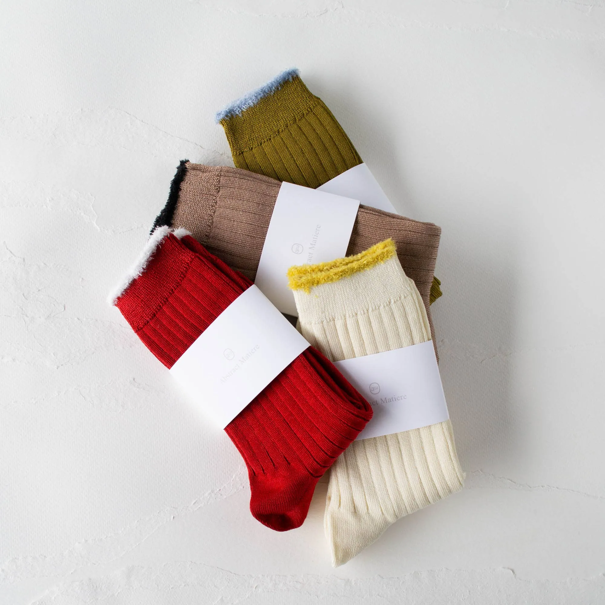 Fuzzy Trim Socks