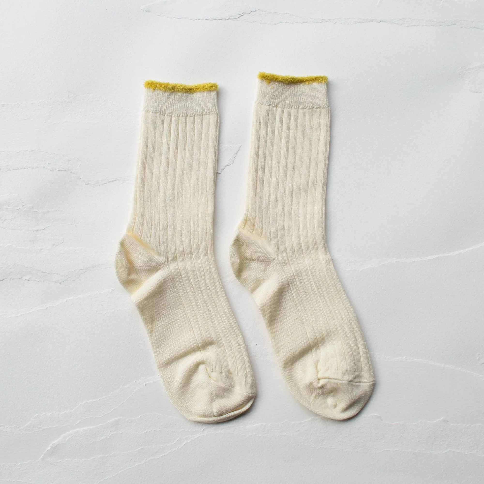 Fuzzy Trim Socks