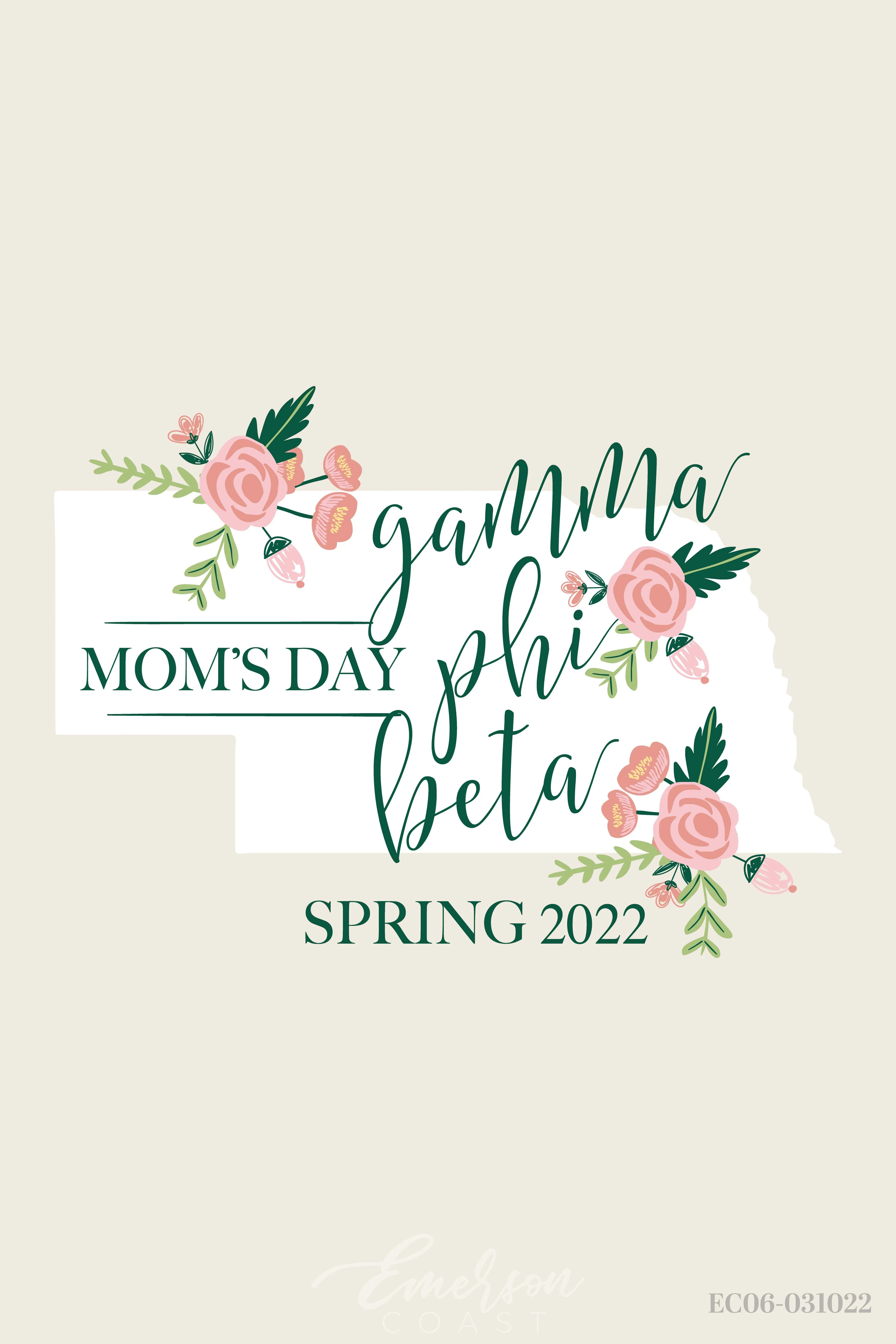 Gamma Phi Beta University of Nebraska-Lincoln Mom's Day T-Shirt