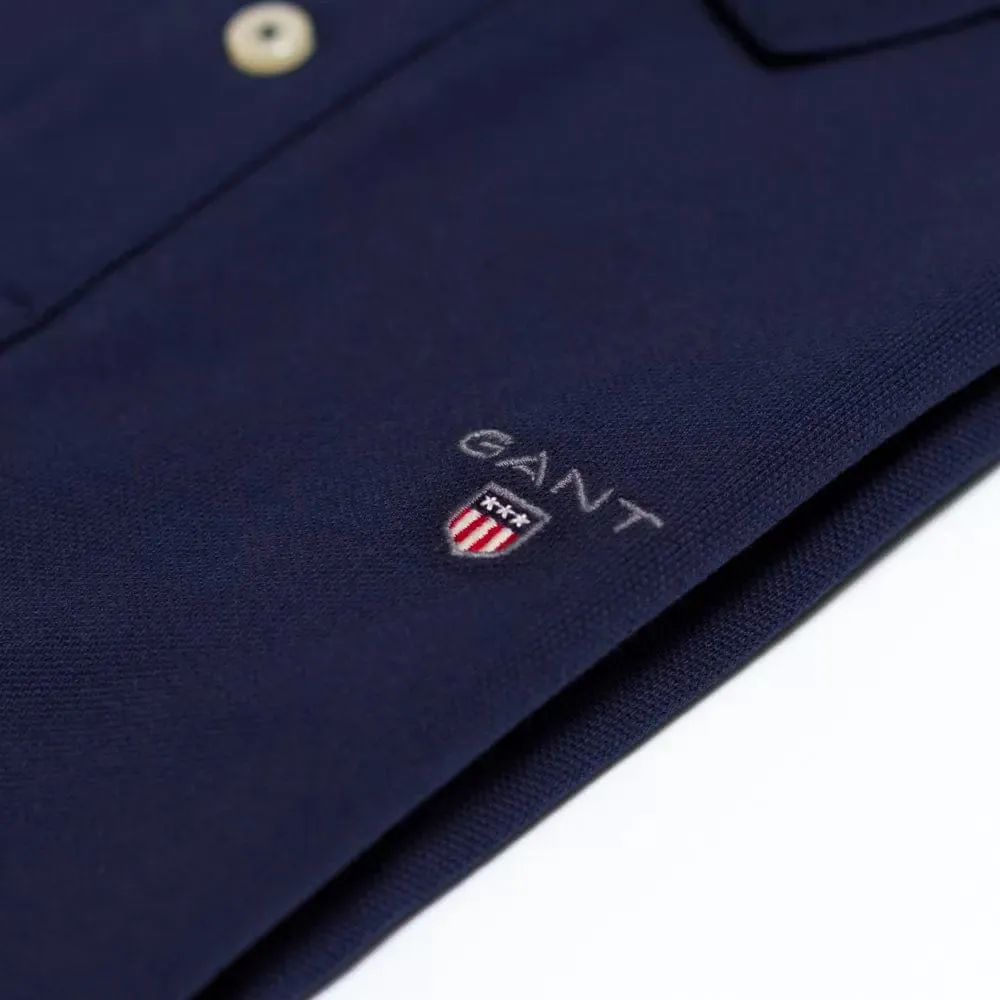 Gant Pique Original Golfer Dark Blue