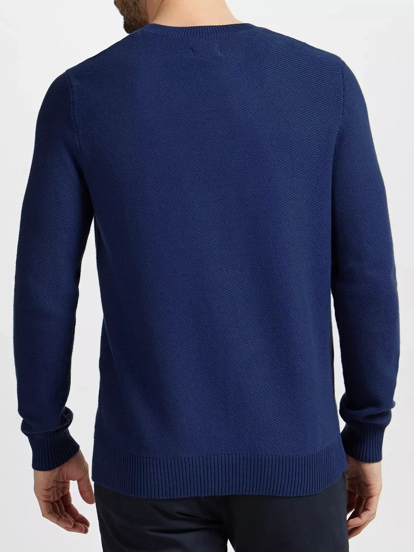 Gant Rugger Men's Twill Textured Crew (84235), Deep Sky, Medium