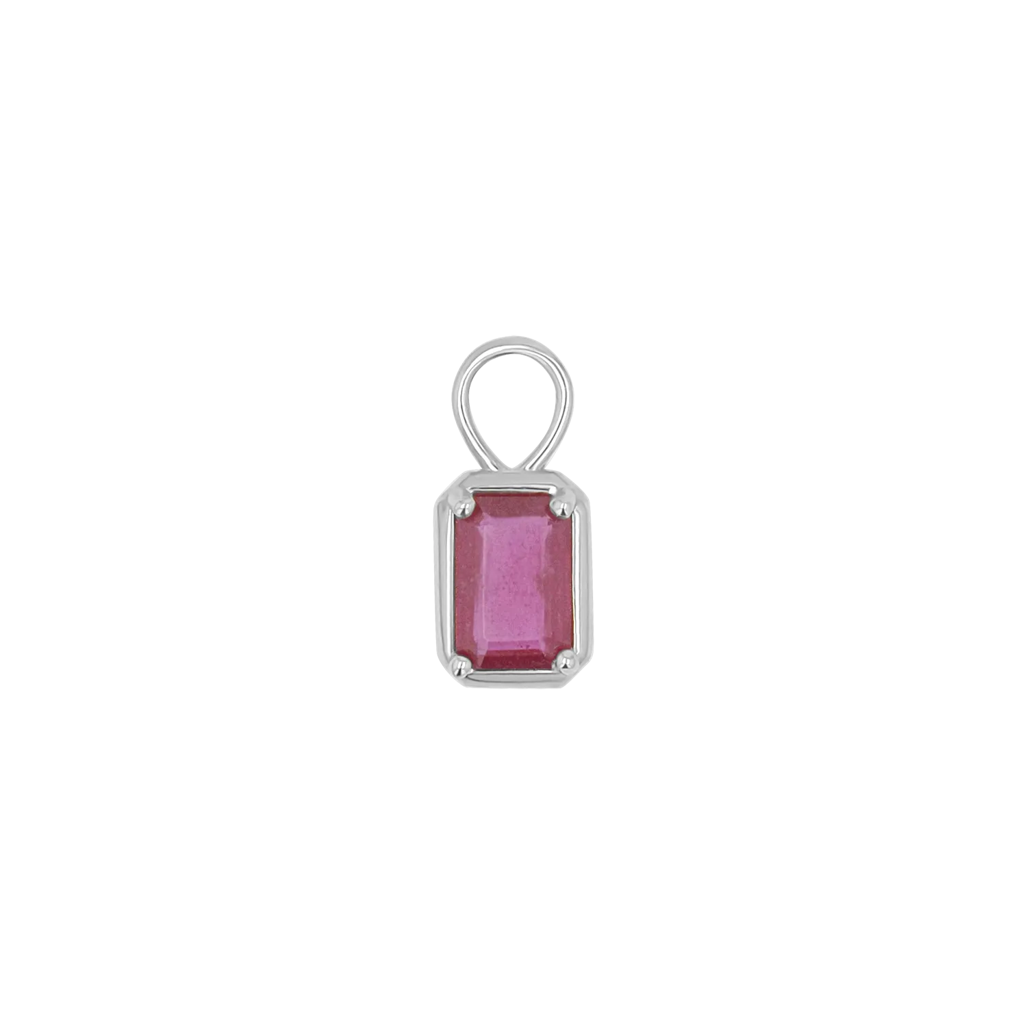 Gemstone Emerald Huggie Charms