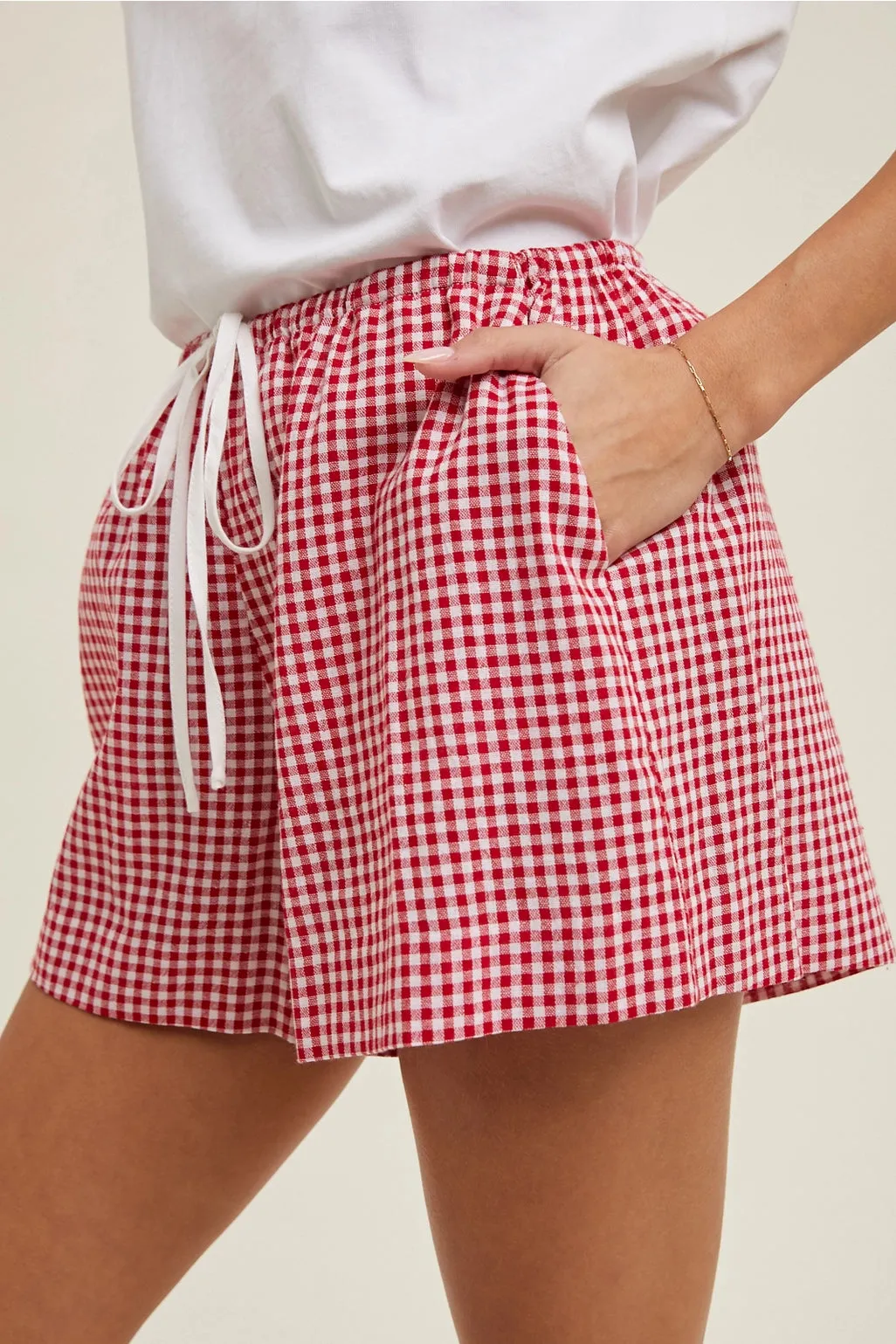 Gingham Casual Shorts