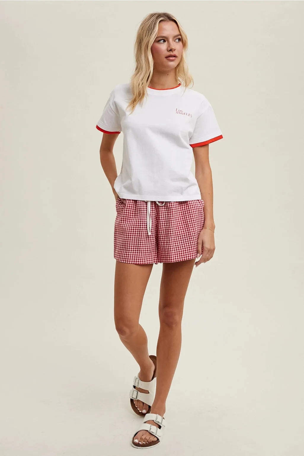 Gingham Casual Shorts