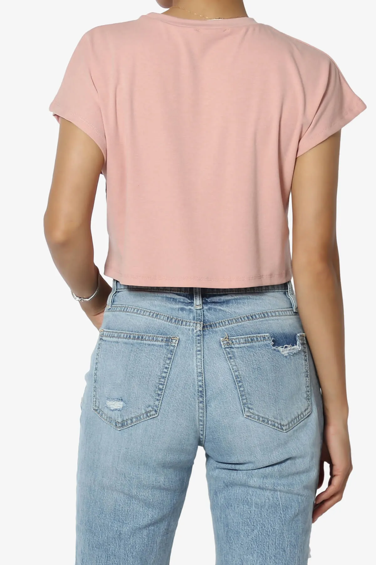 Graya Crew Neck Short Sleeve Crop Tee