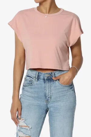 Graya Crew Neck Short Sleeve Crop Tee