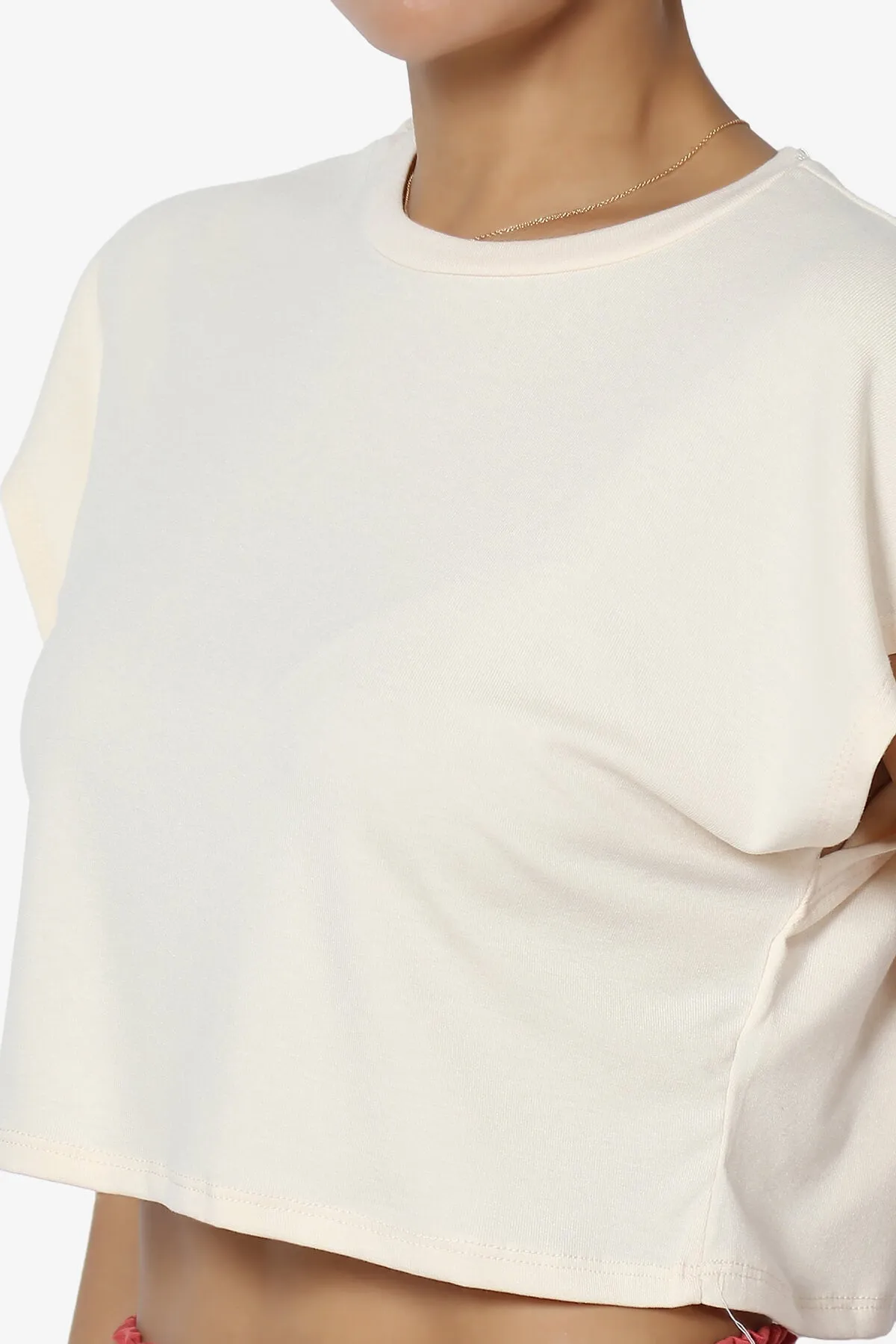 Graya Crew Neck Short Sleeve Crop Tee