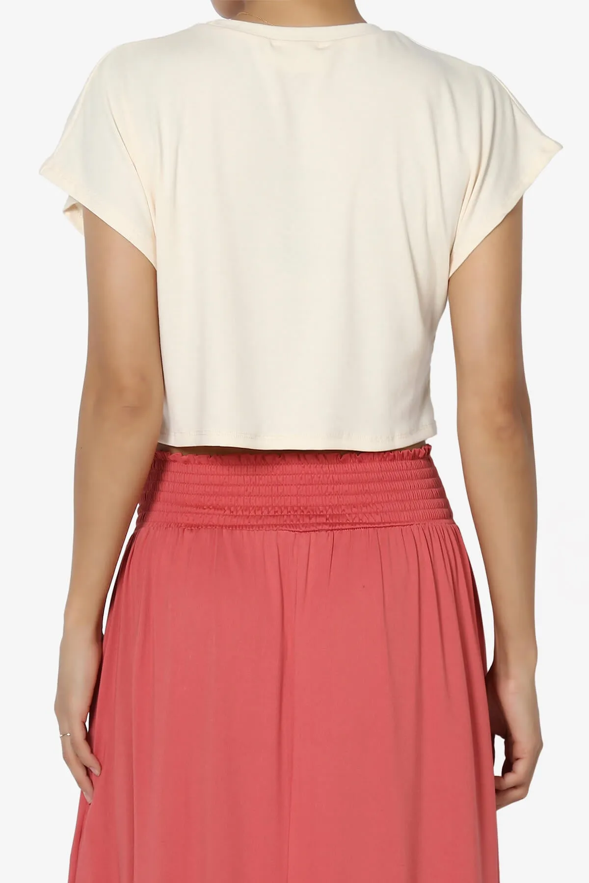 Graya Crew Neck Short Sleeve Crop Tee