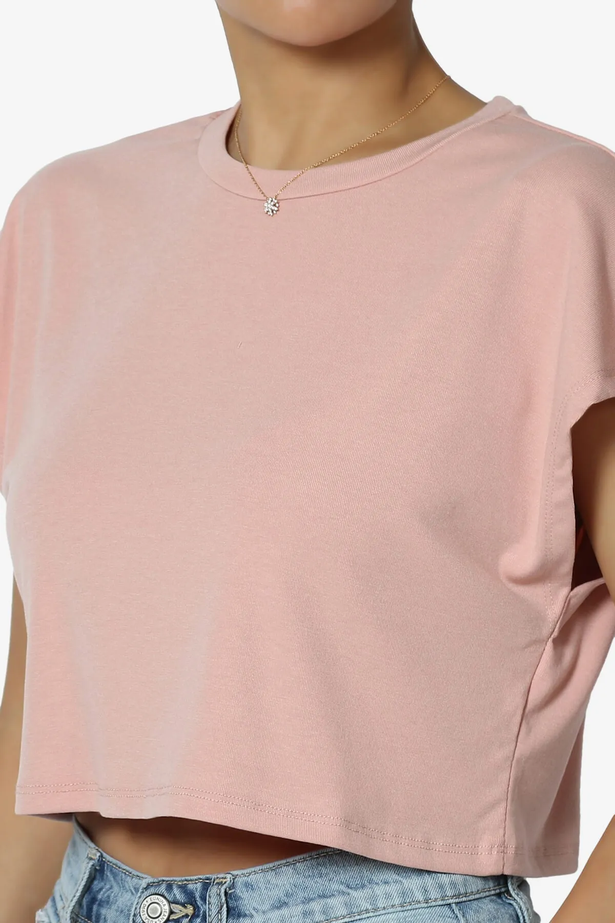 Graya Crew Neck Short Sleeve Crop Tee