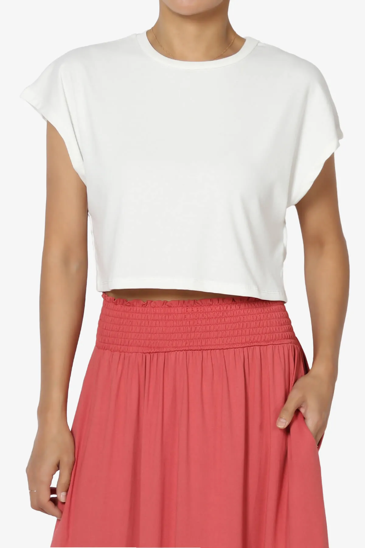 Graya Crew Neck Short Sleeve Crop Tee