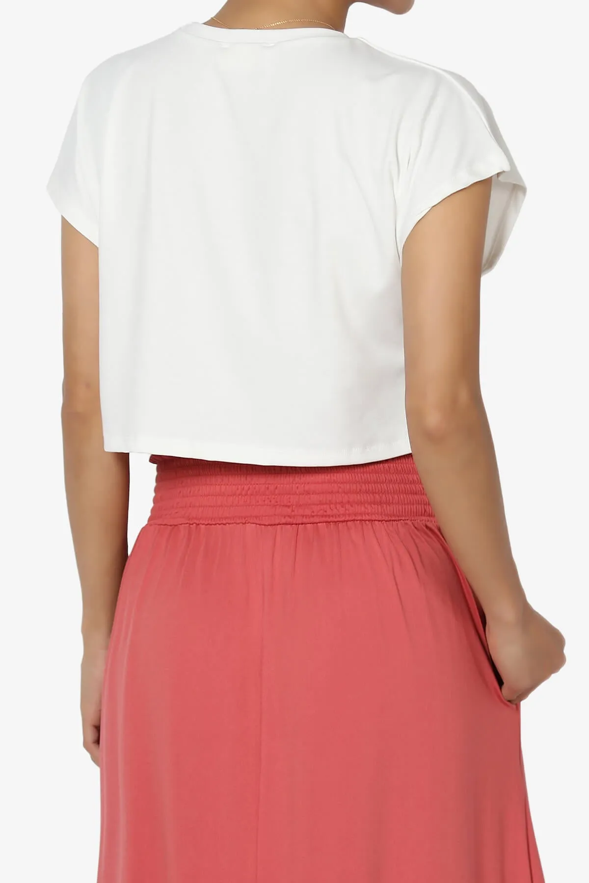Graya Crew Neck Short Sleeve Crop Tee