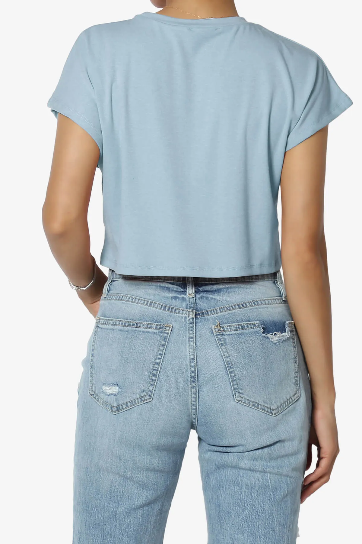 Graya Crew Neck Short Sleeve Crop Tee