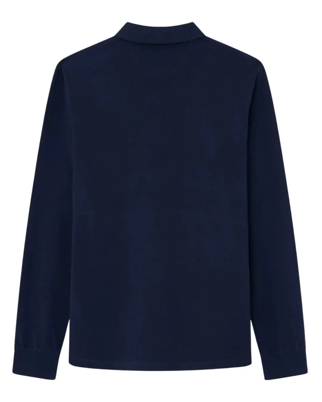 Hackett Navy Logo Long Sleeved Slim Fit Polo Shirt