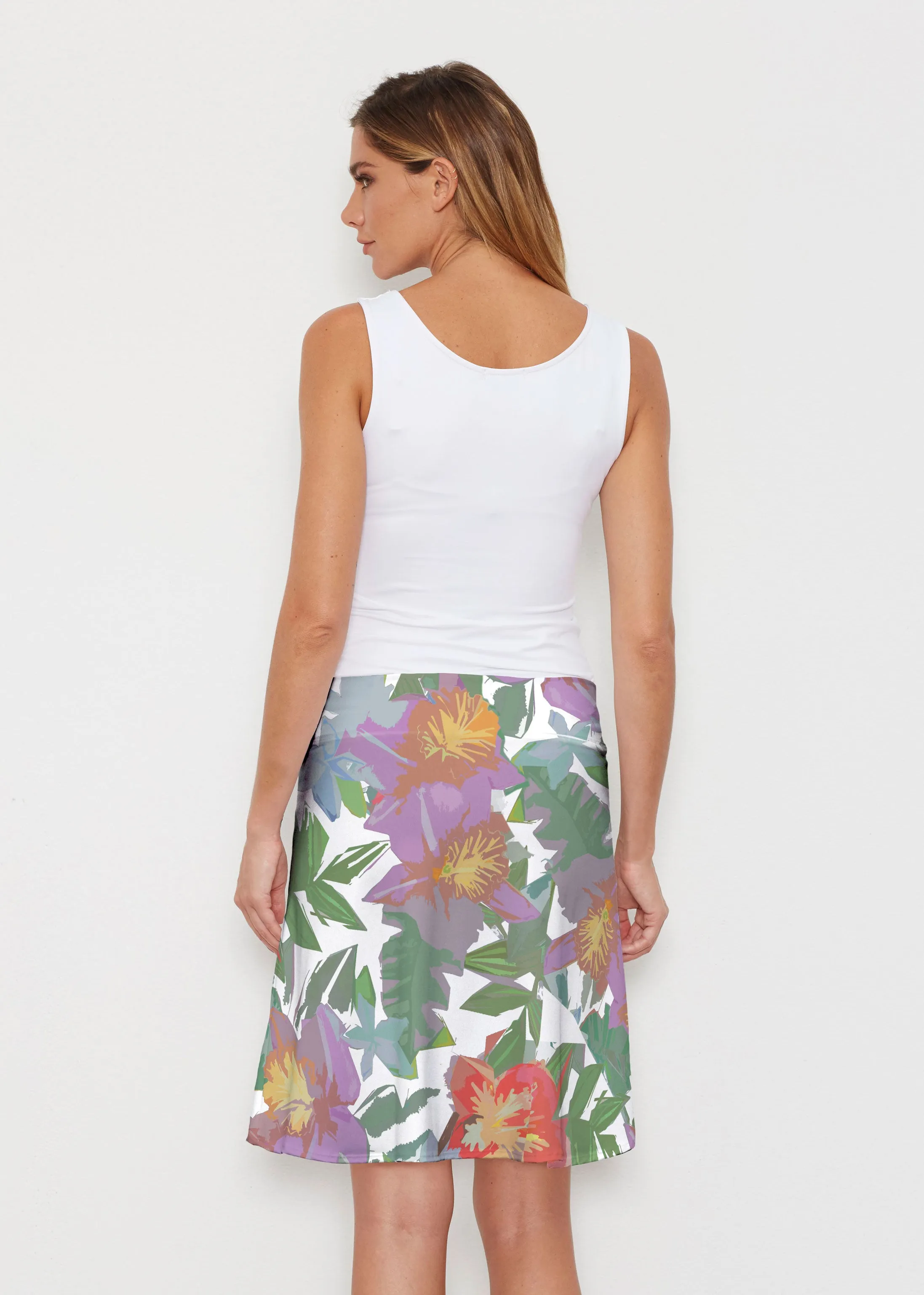 Hibiscus Island (19212) ~ Silky Brenda Skirt 21 inch