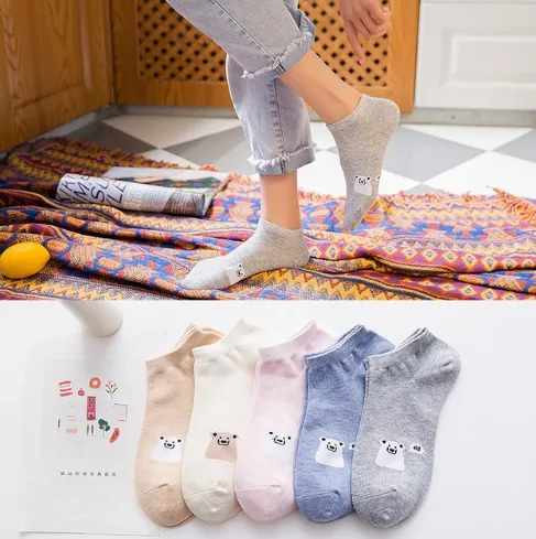 High Quality Cute Striped Women Casual Cotton Socks