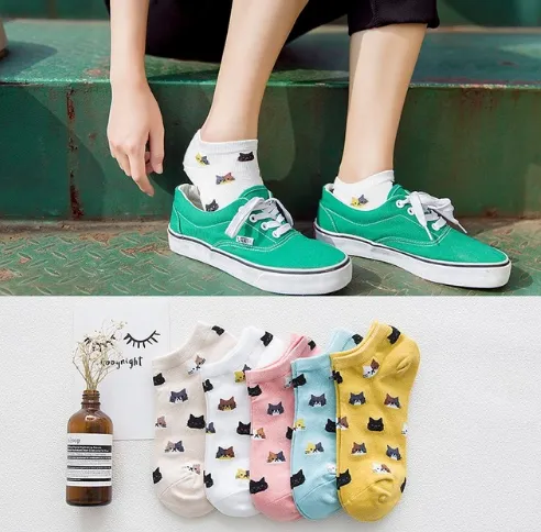 High Quality Cute Striped Women Casual Cotton Socks