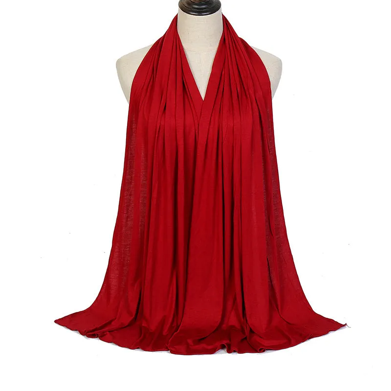 High Quality Stretchy Plain Maxi Scarf Shawl - Ideal for Hijab, Warm Wrap, Eid and Mother's Day Gifts