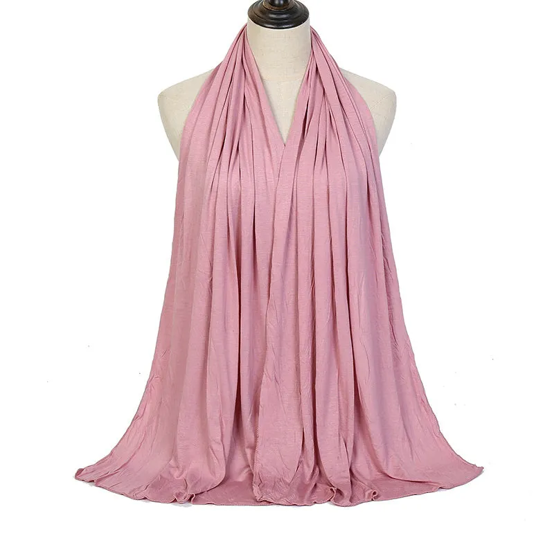 High Quality Stretchy Plain Maxi Scarf Shawl - Ideal for Hijab, Warm Wrap, Eid and Mother's Day Gifts