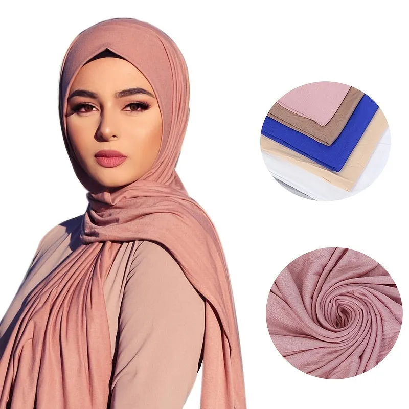 High Quality Stretchy Plain Maxi Scarf Shawl - Ideal for Hijab, Warm Wrap, Eid and Mother's Day Gifts