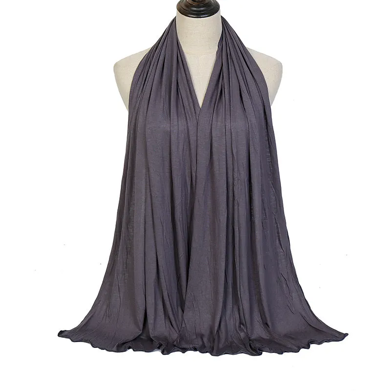 High Quality Stretchy Plain Maxi Scarf Shawl - Ideal for Hijab, Warm Wrap, Eid and Mother's Day Gifts