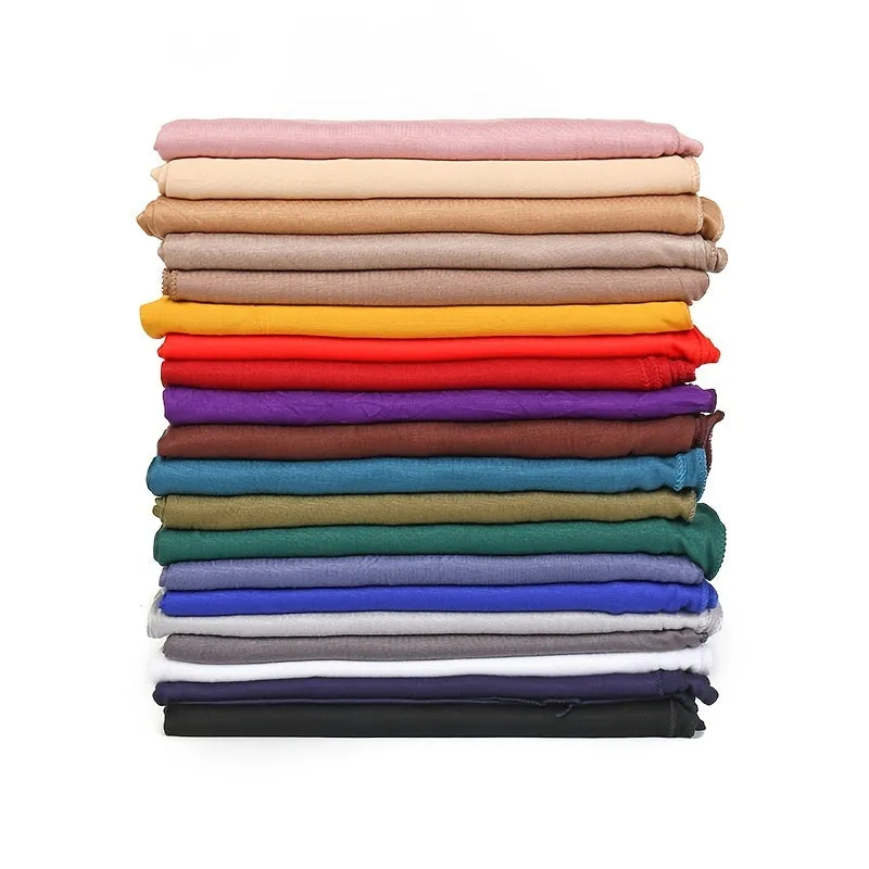 High Quality Stretchy Plain Maxi Scarf Shawl - Ideal for Hijab, Warm Wrap, Eid and Mother's Day Gifts