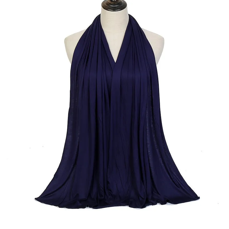 High Quality Stretchy Plain Maxi Scarf Shawl - Ideal for Hijab, Warm Wrap, Eid and Mother's Day Gifts