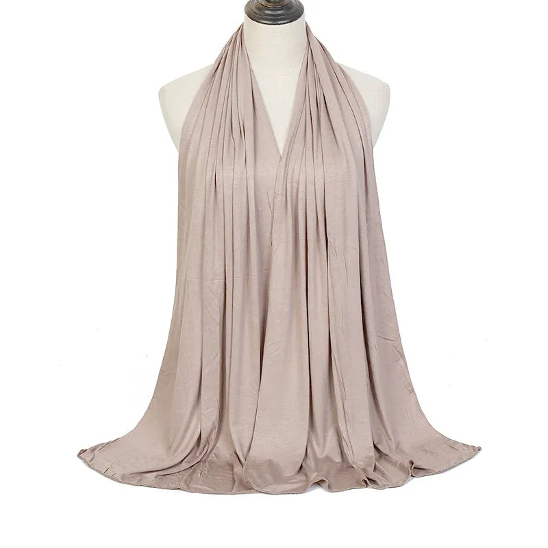 High Quality Stretchy Plain Maxi Scarf Shawl - Ideal for Hijab, Warm Wrap, Eid and Mother's Day Gifts