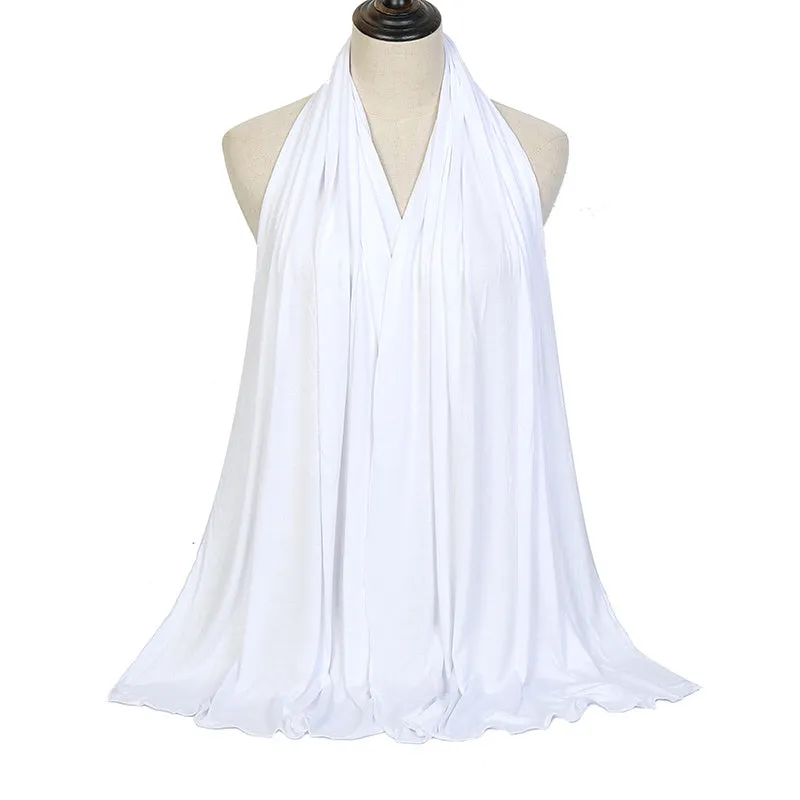 High Quality Stretchy Plain Maxi Scarf Shawl - Ideal for Hijab, Warm Wrap, Eid and Mother's Day Gifts