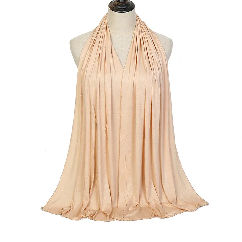 High Quality Stretchy Plain Maxi Scarf Shawl - Ideal for Hijab, Warm Wrap, Eid and Mother's Day Gifts
