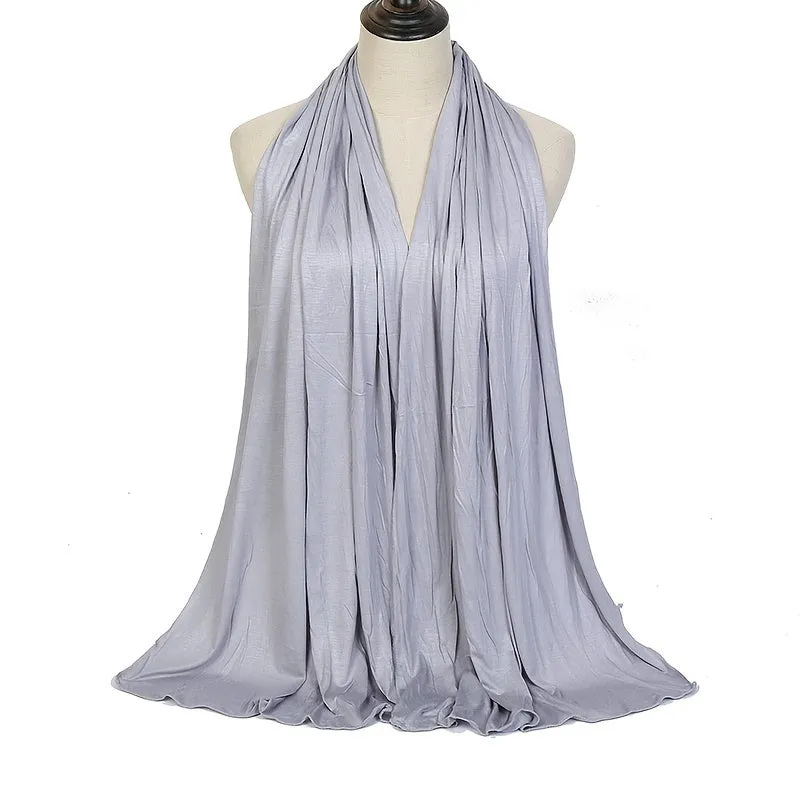 High Quality Stretchy Plain Maxi Scarf Shawl - Ideal for Hijab, Warm Wrap, Eid and Mother's Day Gifts