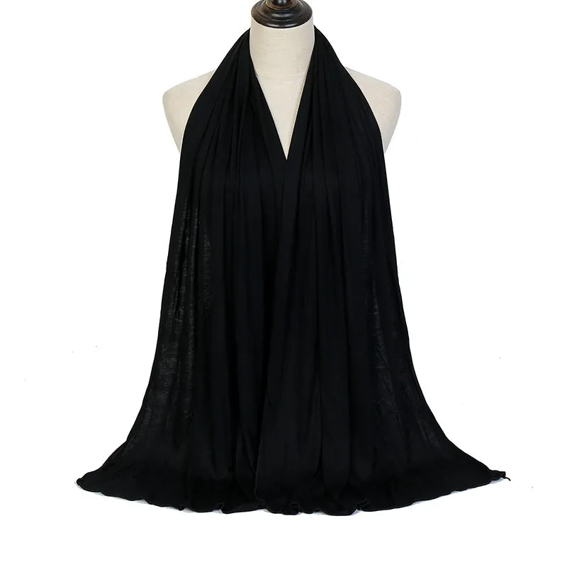 High Quality Stretchy Plain Maxi Scarf Shawl - Ideal for Hijab, Warm Wrap, Eid and Mother's Day Gifts