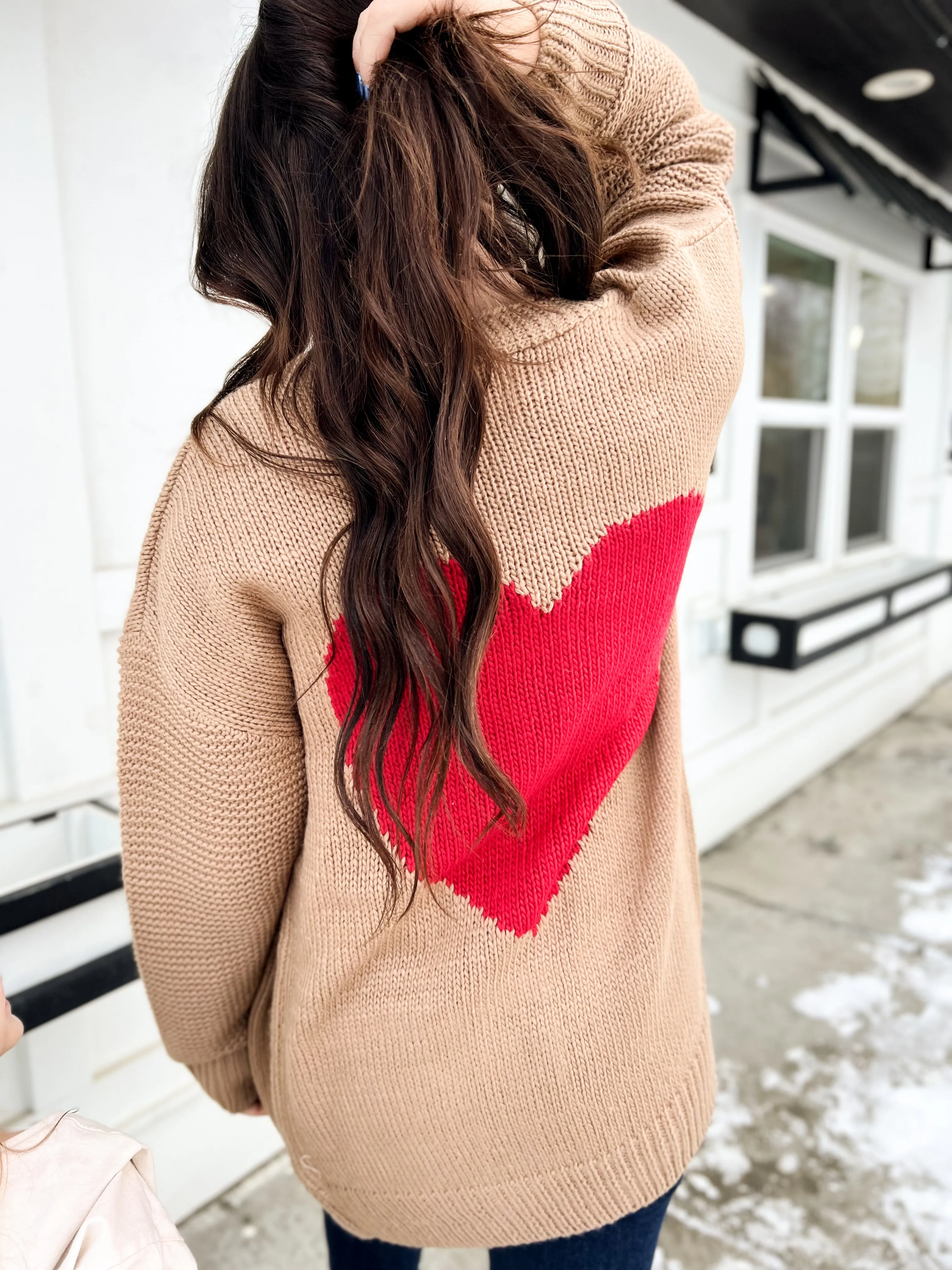I Heart You Cardi- Taupe