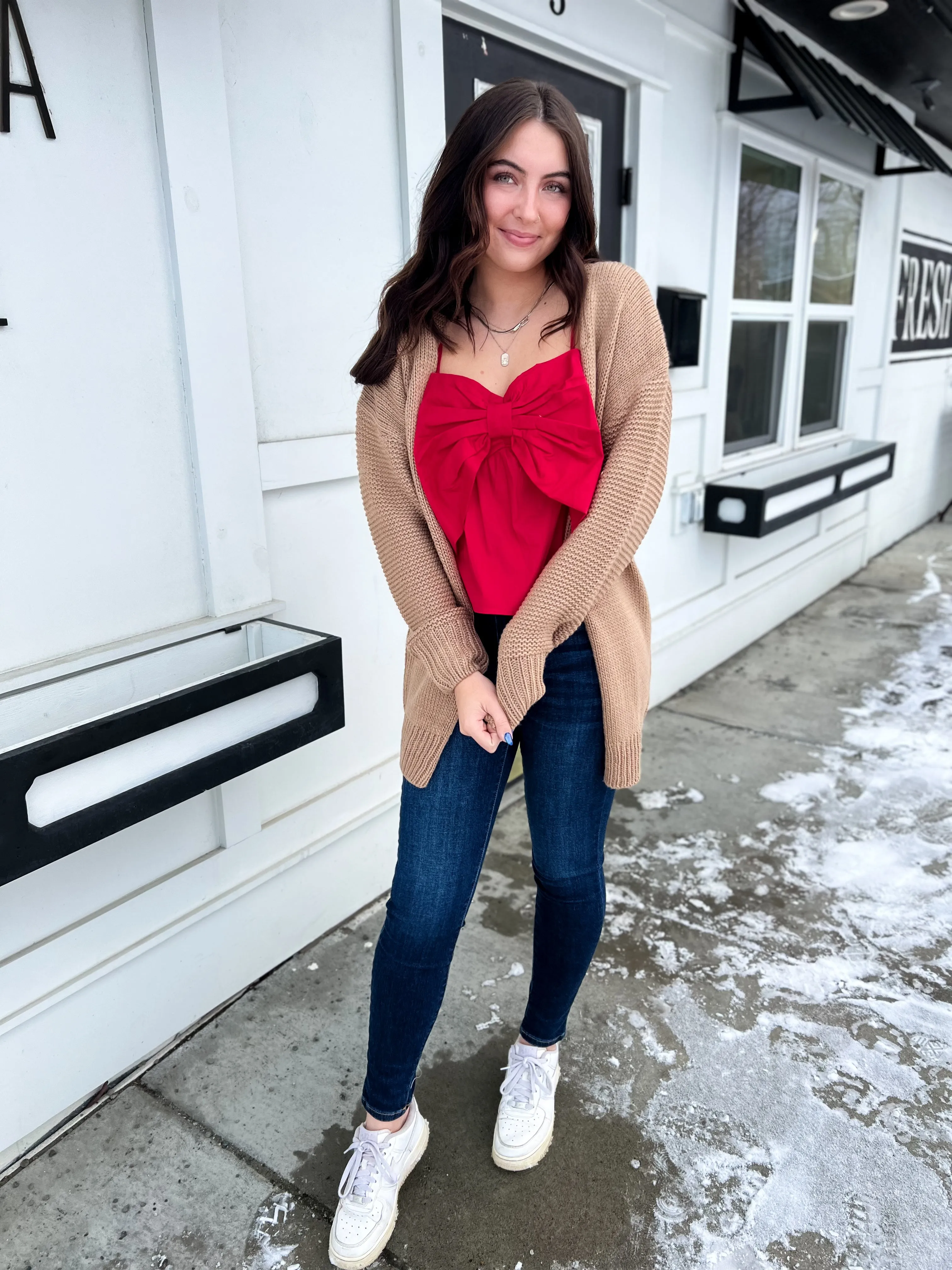 I Heart You Cardi- Taupe
