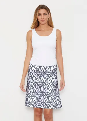 Ikat Lattice Pink (7975) ~ Silky Brenda Skirt 21 inch