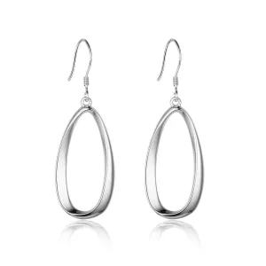 Irregular Elliptical Hollow Exaggerated Drop Earrings For Women 925 Sterling Silver Party Jewelry Gift