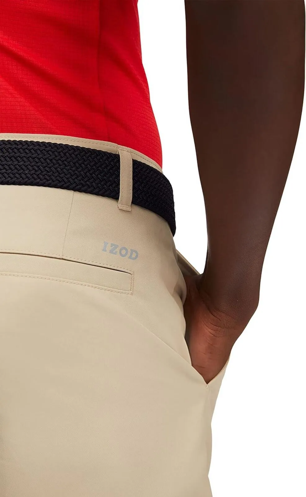Izod Boys' Golf Swingflex Stretch Straight Fit Shorts Blackout Black 10 Husky