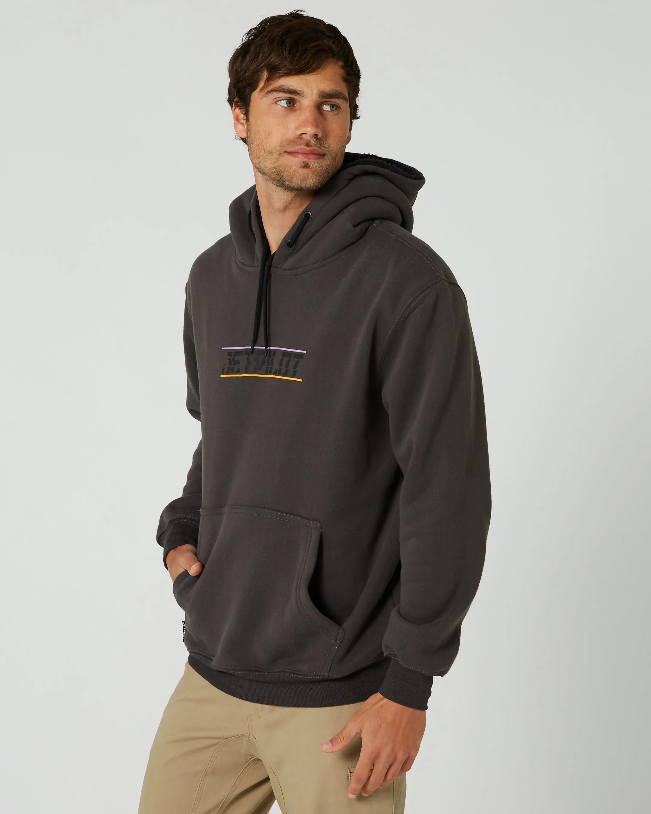 JP United Mens Pullover Hoodie - Charcoal