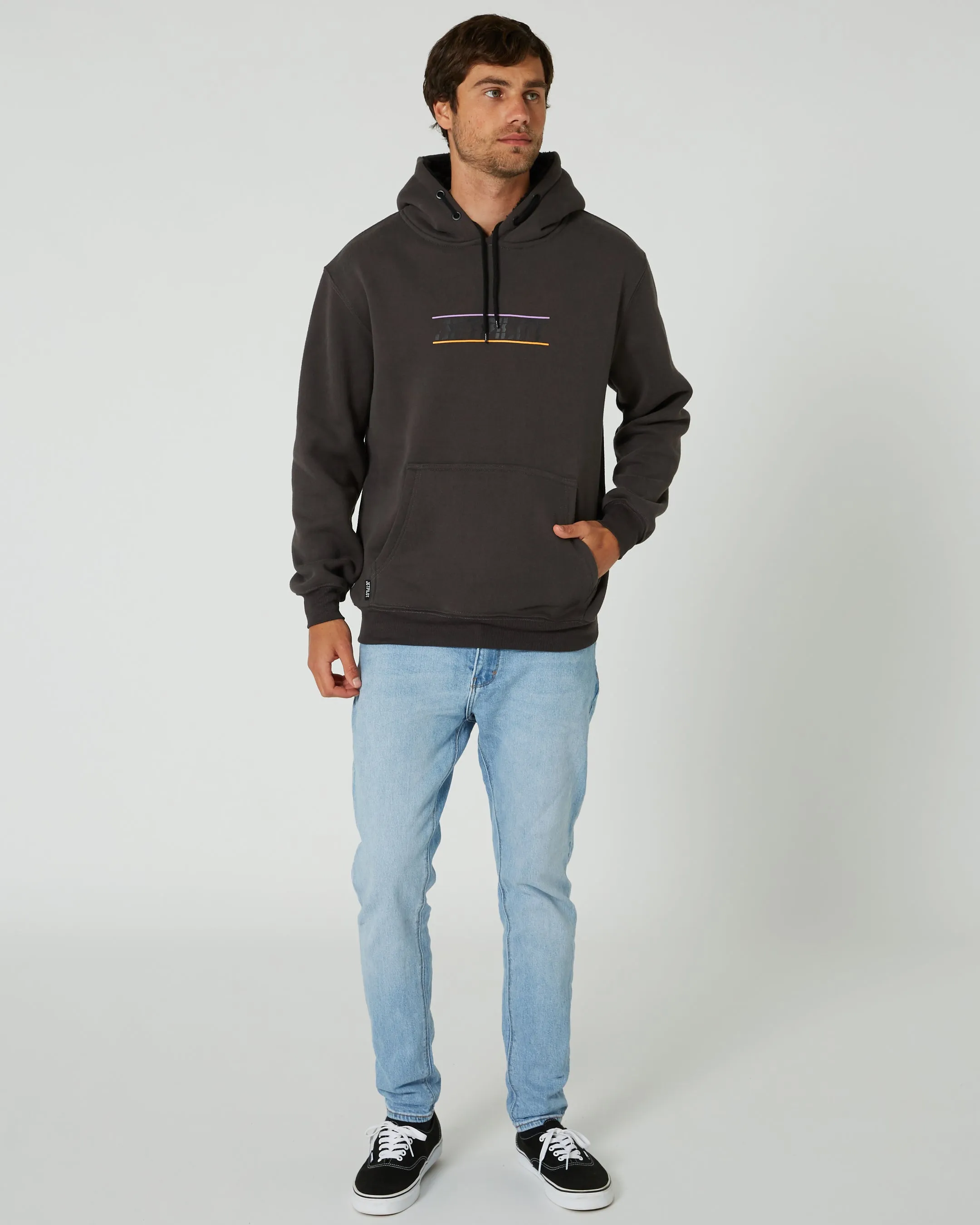 JP United Mens Pullover Hoodie - Charcoal