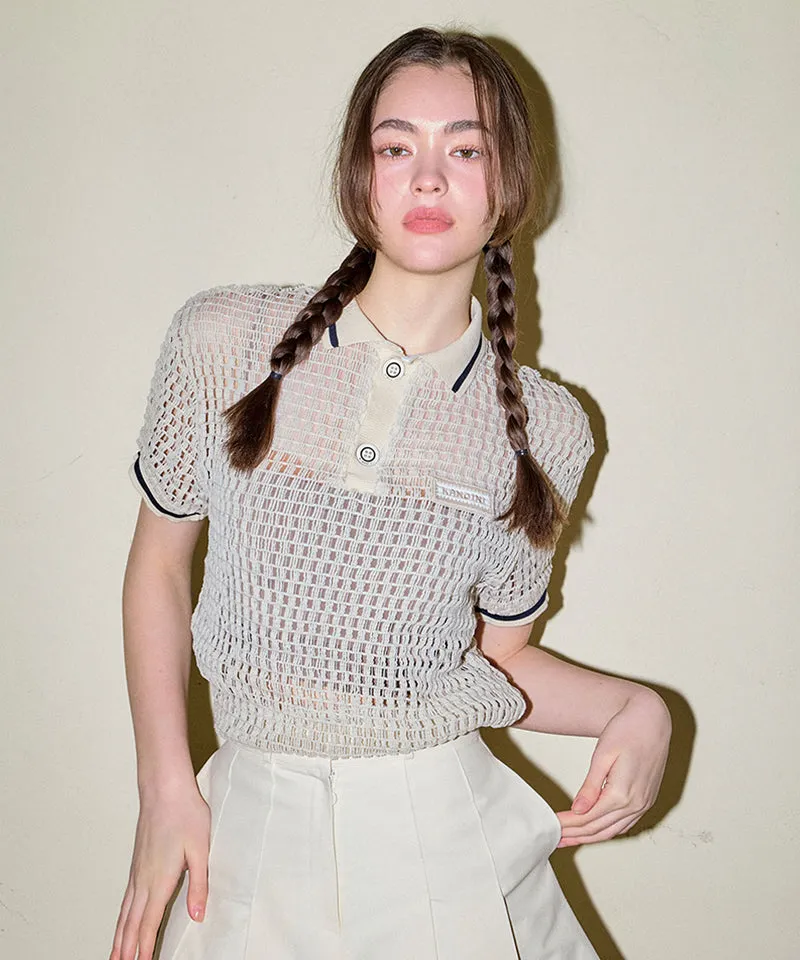 KANDINI Urban Mesh Polo - Beige