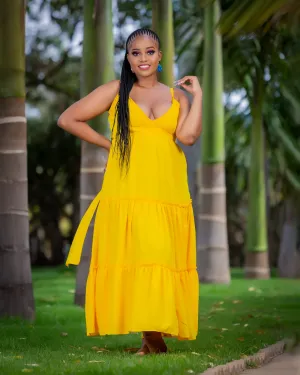 Kaptim Maxi Dress- Yellow