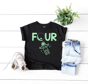 Kids Birthday Shirt - Space Glow In The Dark Shirt - Custom Birthday Shirt