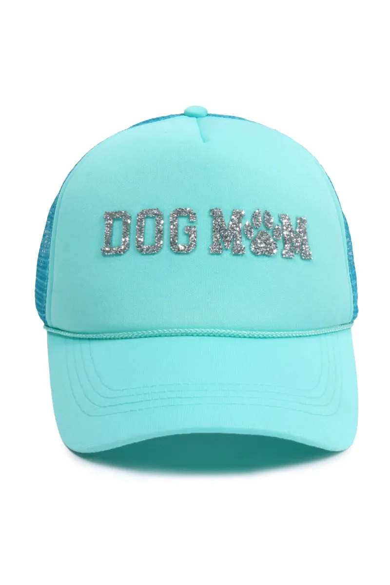 LCAPM3173 - Bling Dog Mom Stone Mesh Back Trucker Hat