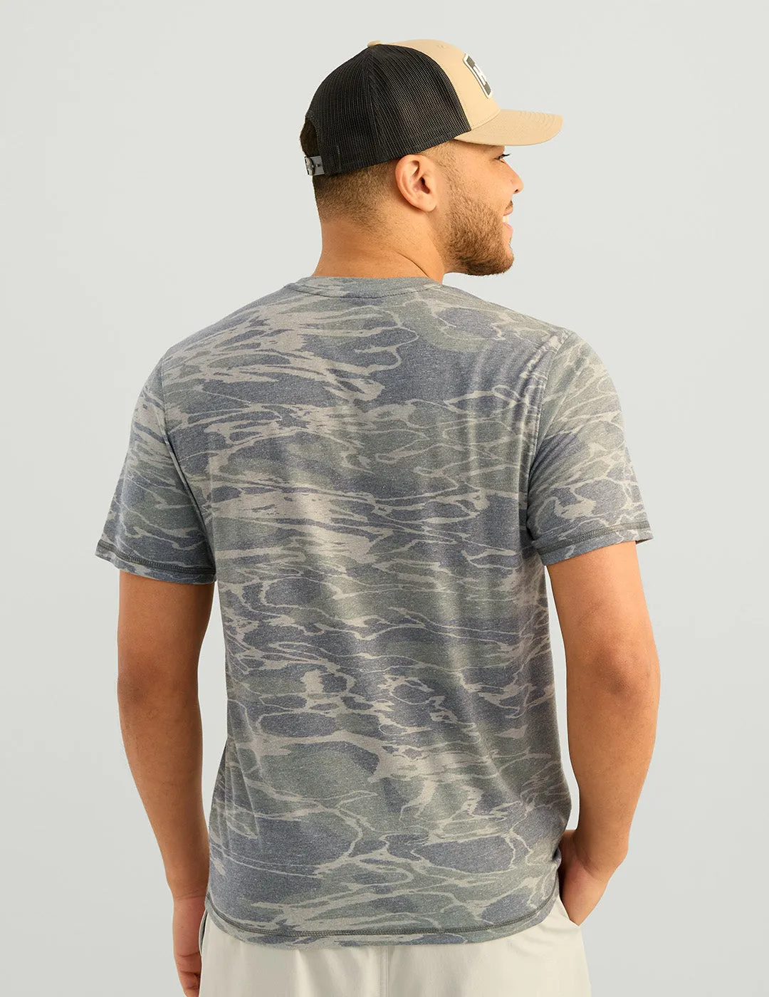 Leeward Short Sleeve Camo Crew